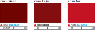 Paleta de culori tabla vopsita - gama rosu