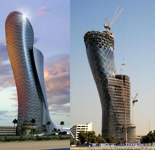 Structura metalica - Capital Gate - Abu Dhabi